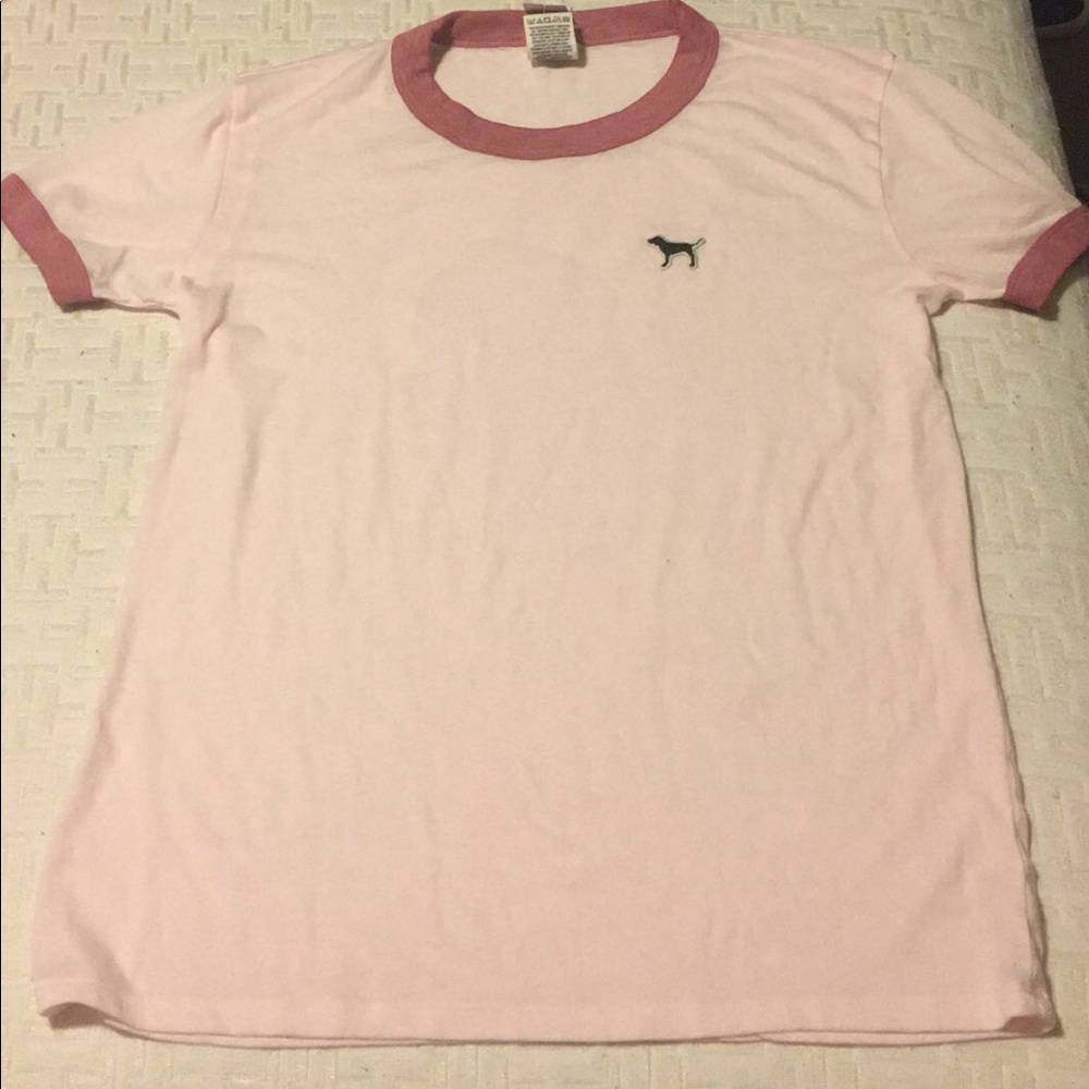 NWT Victoria’s Secret Pink Ringer tee sz M
